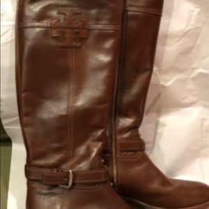 Tory Burch Cognac Brown Rider Boots Size 8M